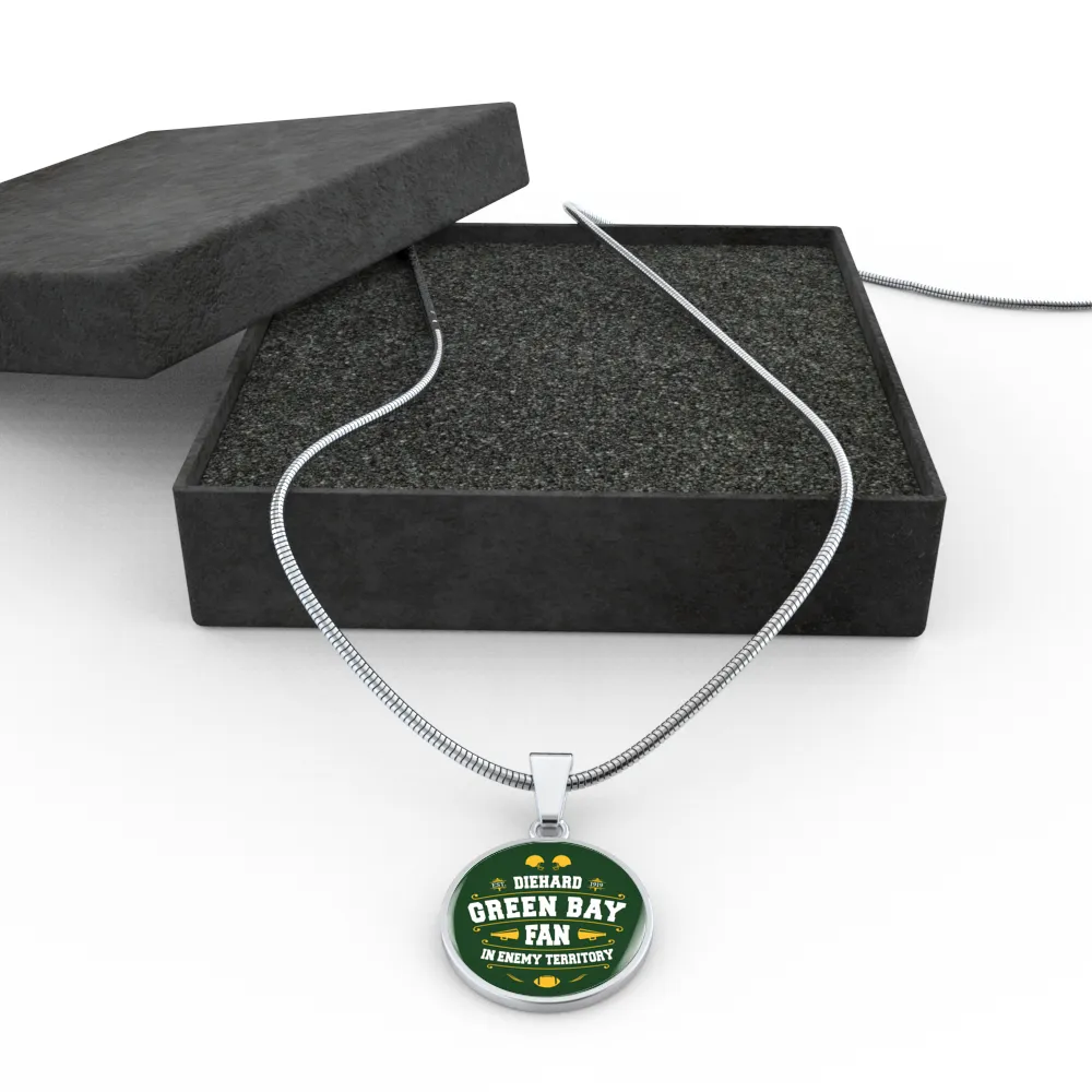 Diehard Green Bay Fan Sports Pendant Necklace