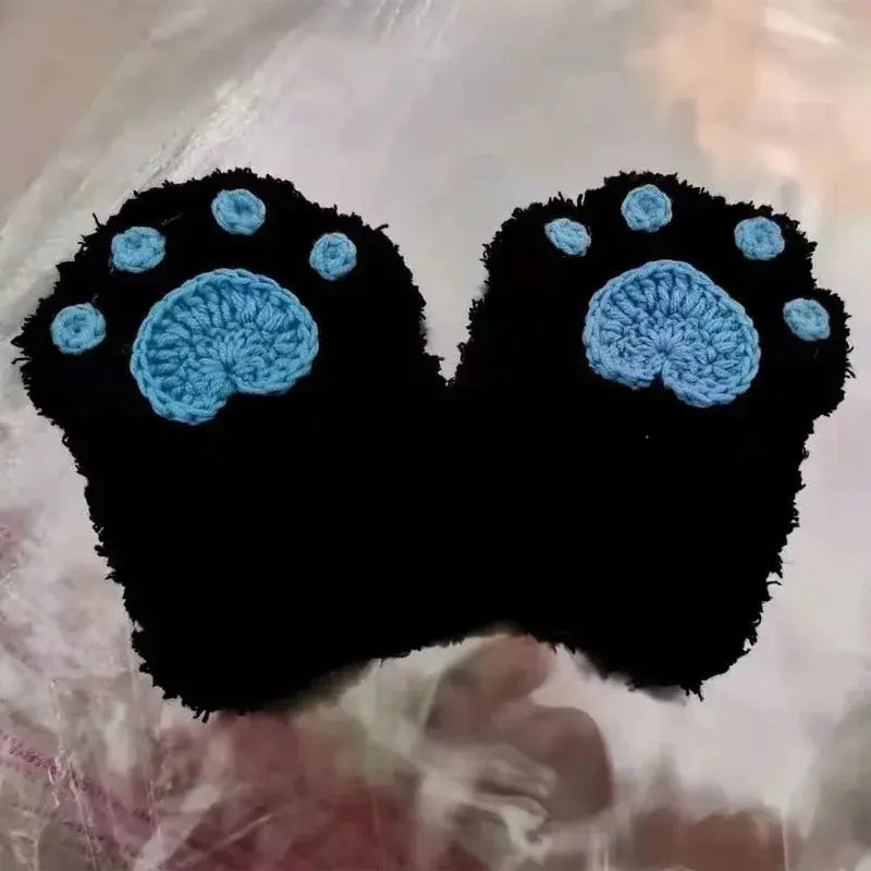 DIY Knitted Cat Paw Gloves