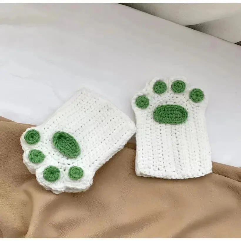 DIY Knitted Cat Paw Gloves