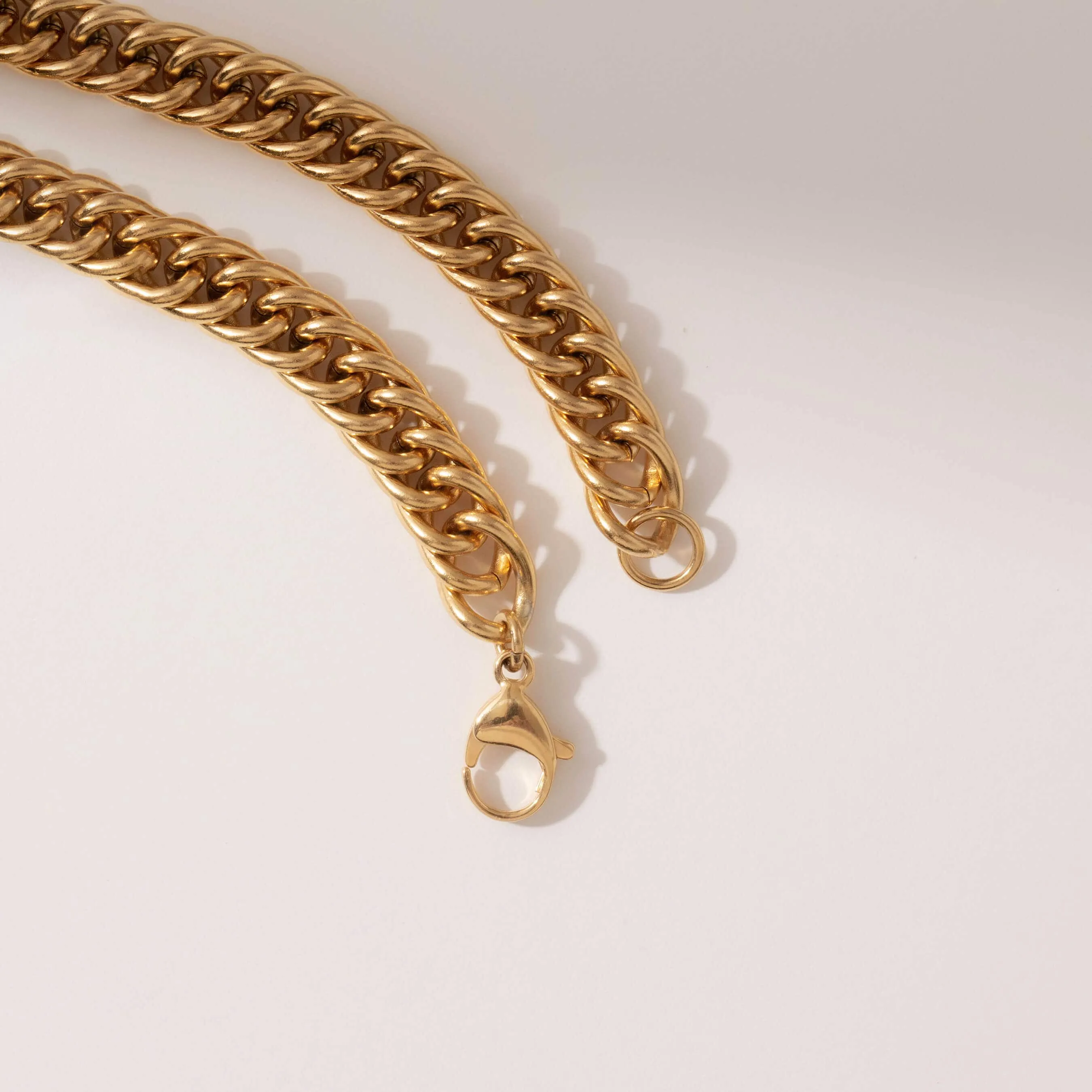 Double Curb Chain Necklace