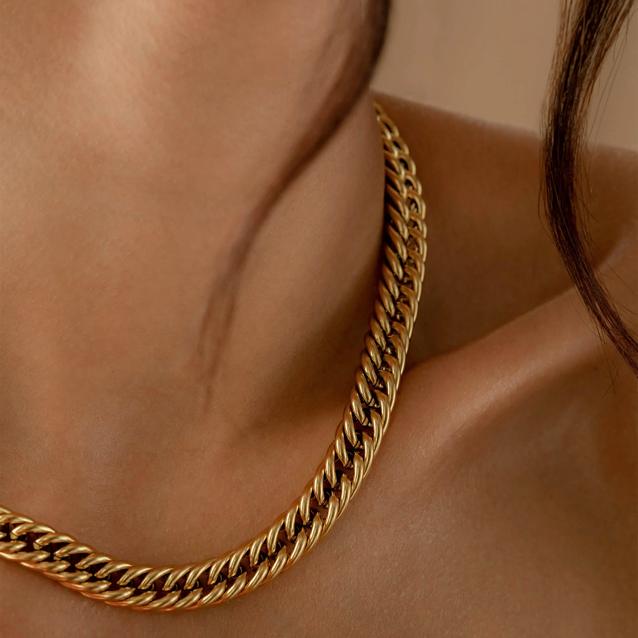 Double Curb Chain Necklace