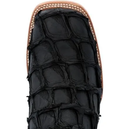 Durango® Premium Exotics™ Matte Black Pirarucu Western Boot