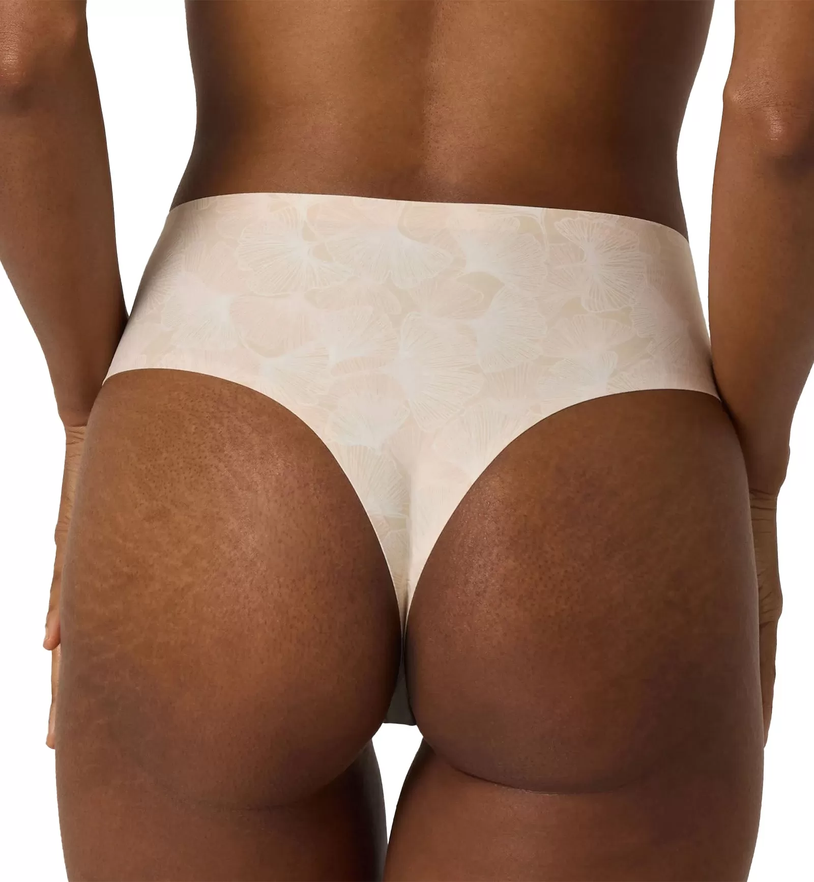 Evelyn & Bobbie High-Waisted Thong (1703) - Champagne Ginkgo