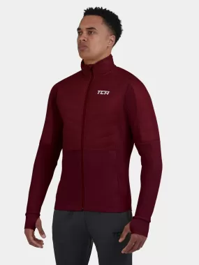 Excel Running Padded Packable Hooded Jacket For Men With Thumbholes, Underarm Ventilation Zips, Zip Pockets & Reflective Strips