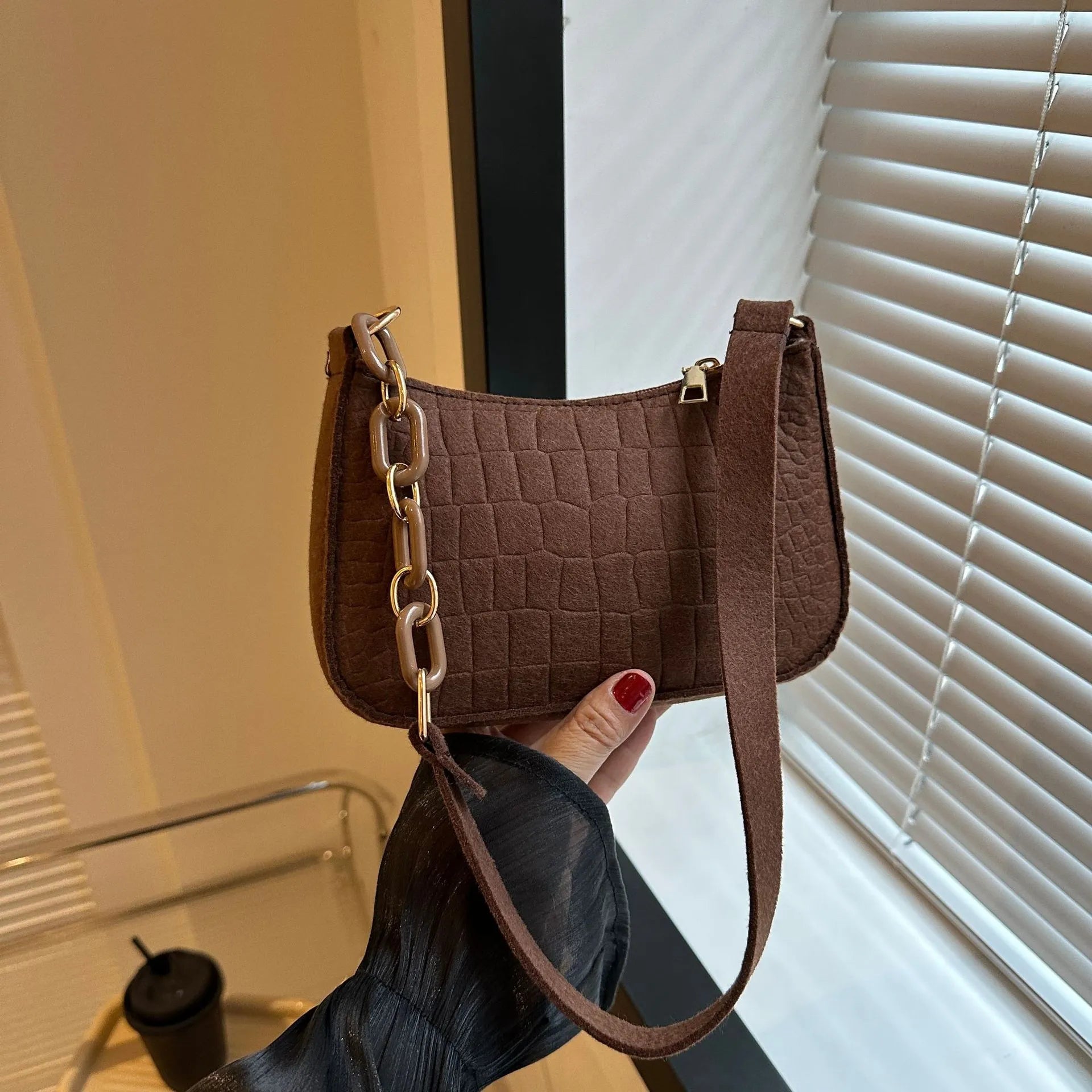 Fashion Felt Shoulder Bags for Women