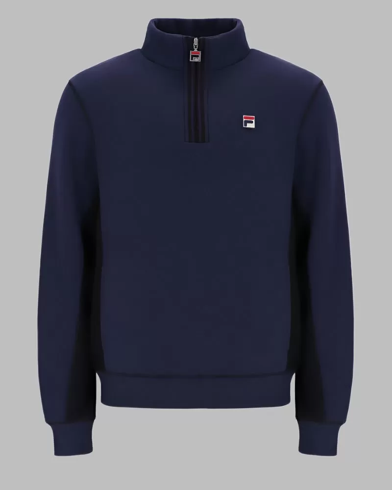 FILA TAYLOR Half Zip Sweat Top Navy