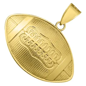 Football Sports 10K Yellow Gold Pendant