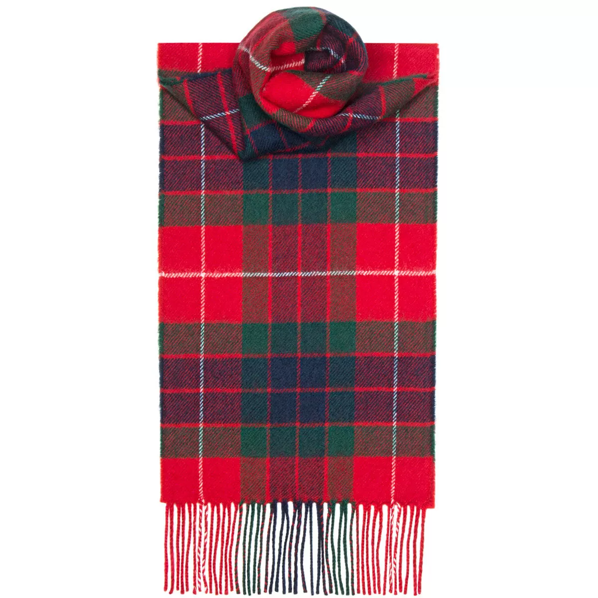 Fraser Red Modern Tartan Scarf