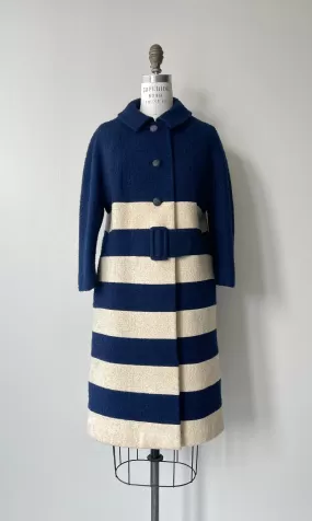 Gabby Stripe Wool Coat | 1960s