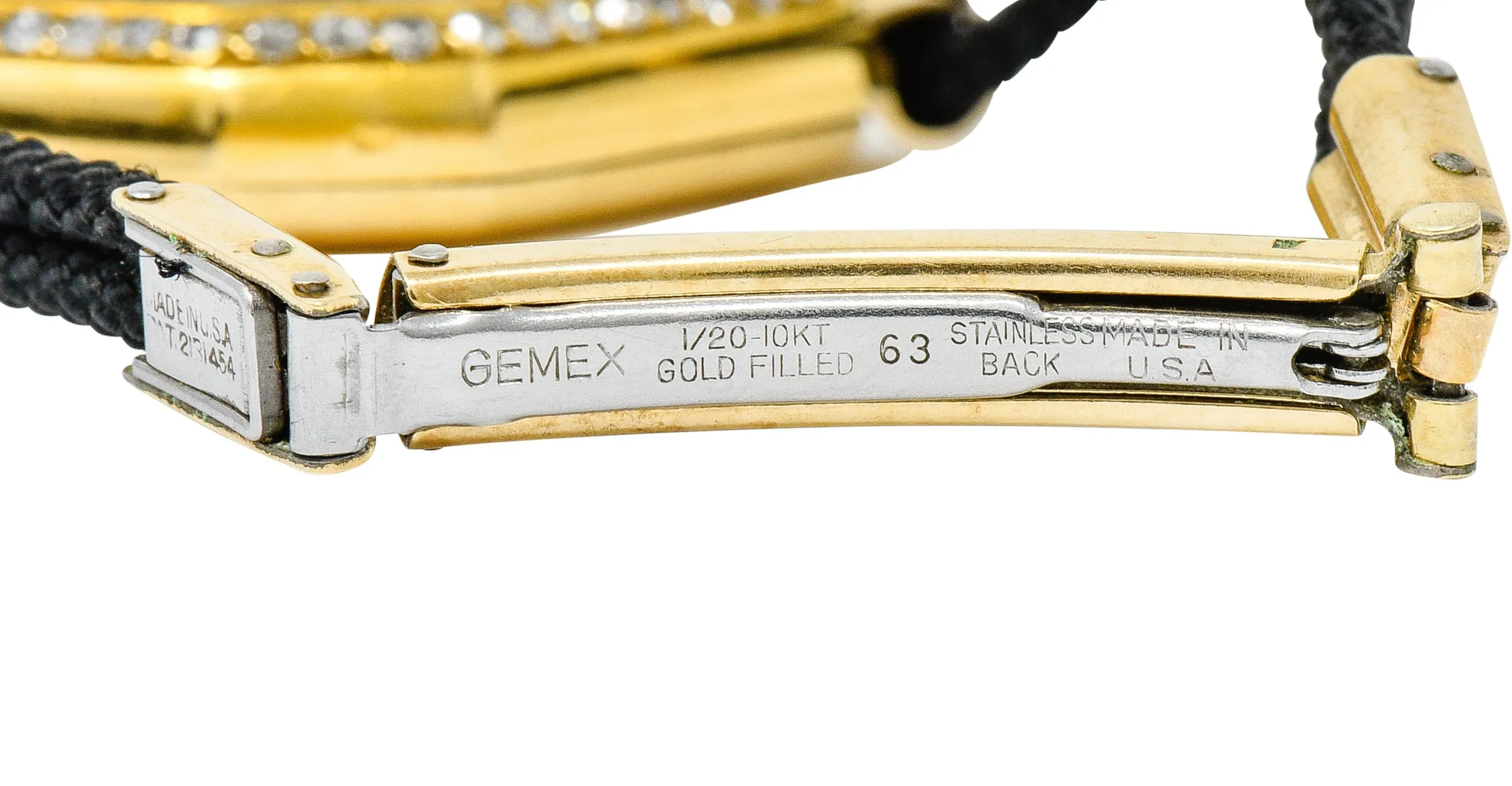 Gemex Art Deco 1.00 CTW Diamond 18 Karat Gold Antique Watch Bracelet