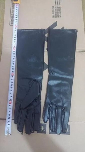 Get a Sexy and Edgy Look with Faux Long Leather Gloves for Women