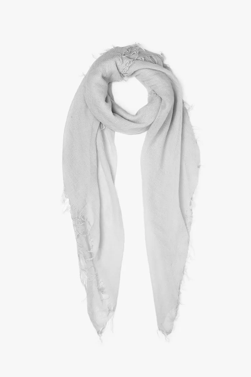 Glacier Grey Cashmere and Silk Scarf