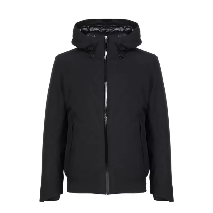 GORETEX JACKET WITH FULLZIP AND HOOD Man Black