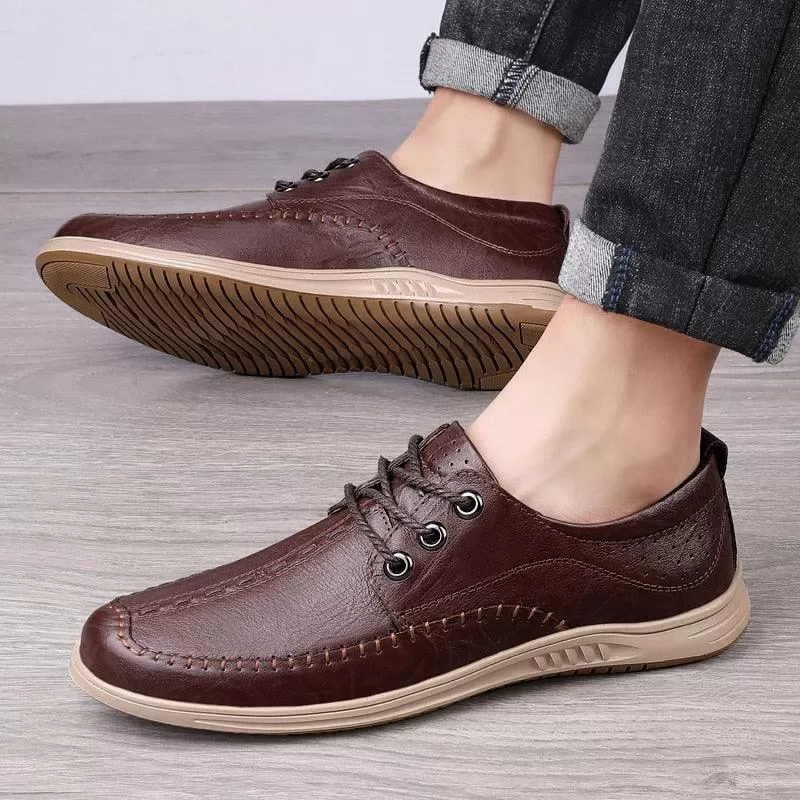 GR252 Leather Men's Casual Shoes: Classic Sneakers for Walk