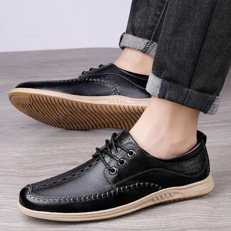 GR252 Leather Men's Casual Shoes: Classic Sneakers for Walk