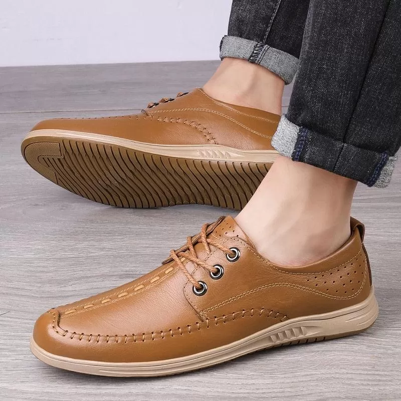 GR252 Leather Men's Casual Shoes: Classic Sneakers for Walk