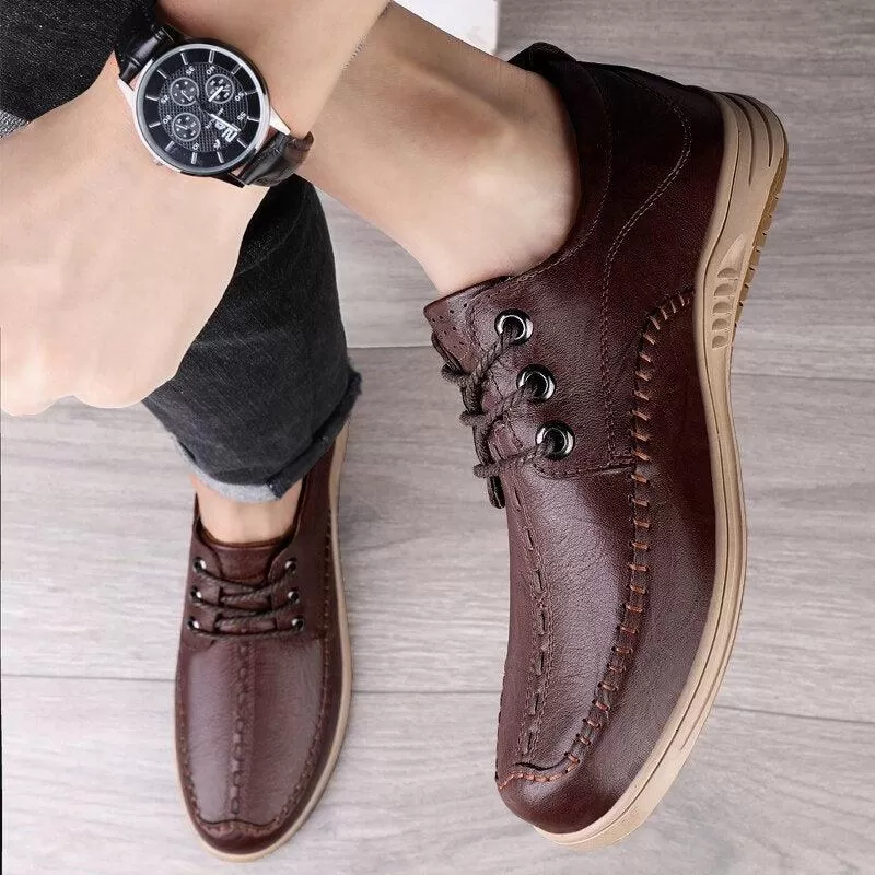 GR252 Leather Men's Casual Shoes: Classic Sneakers for Walk