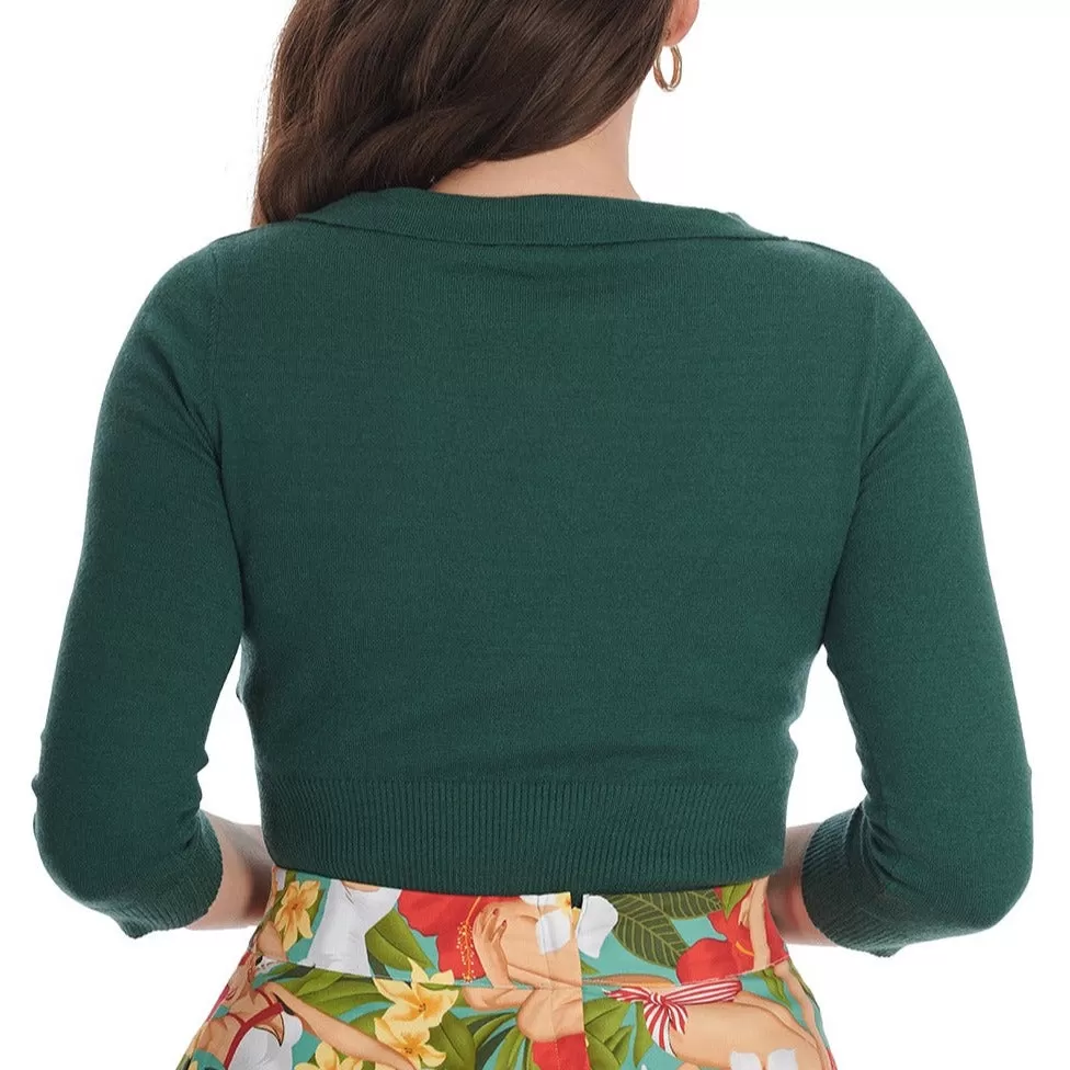 Green 3/4 Sleeve Stretch Top Jumper