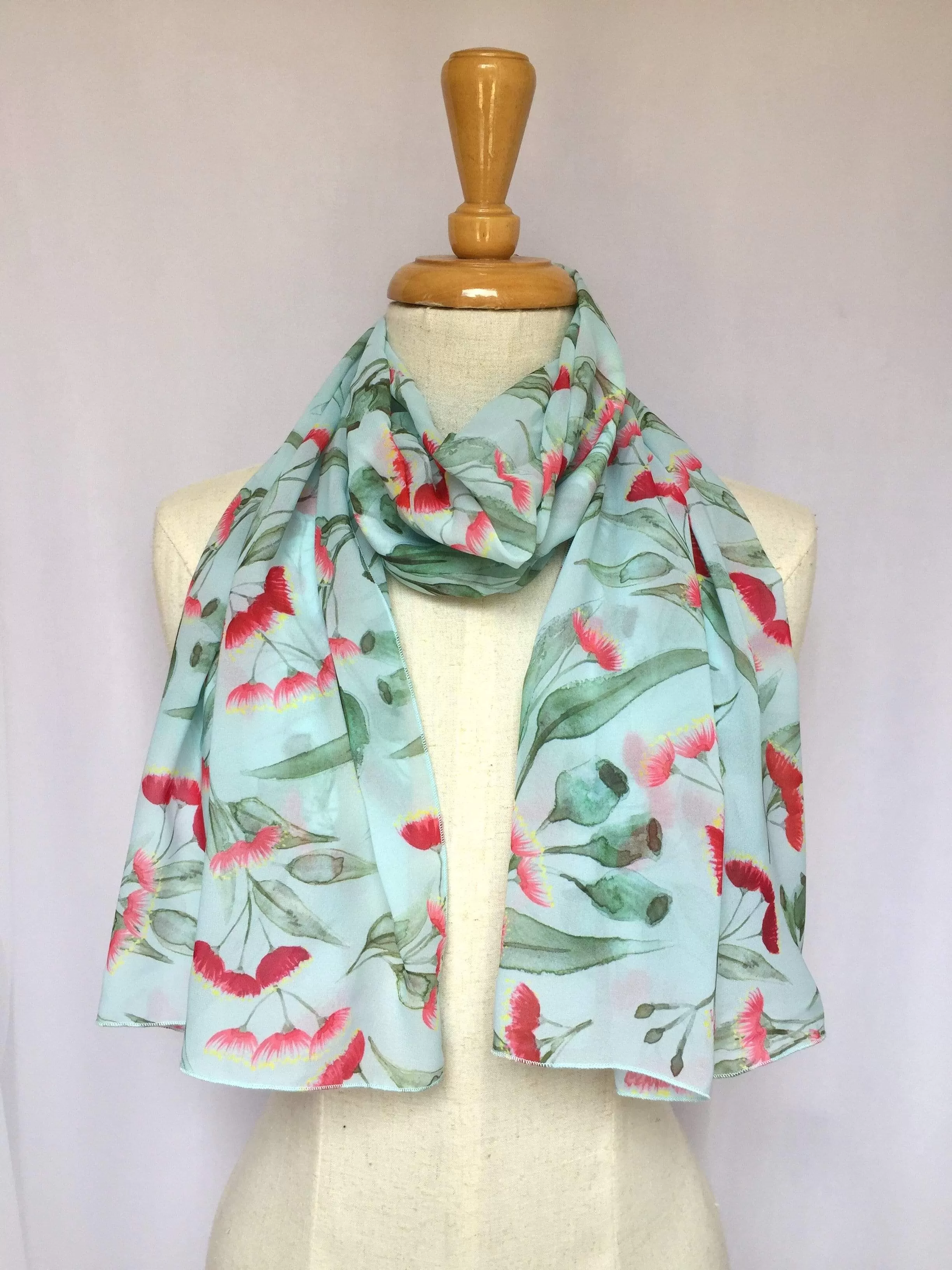 Gum Blossoms Scarf Mint