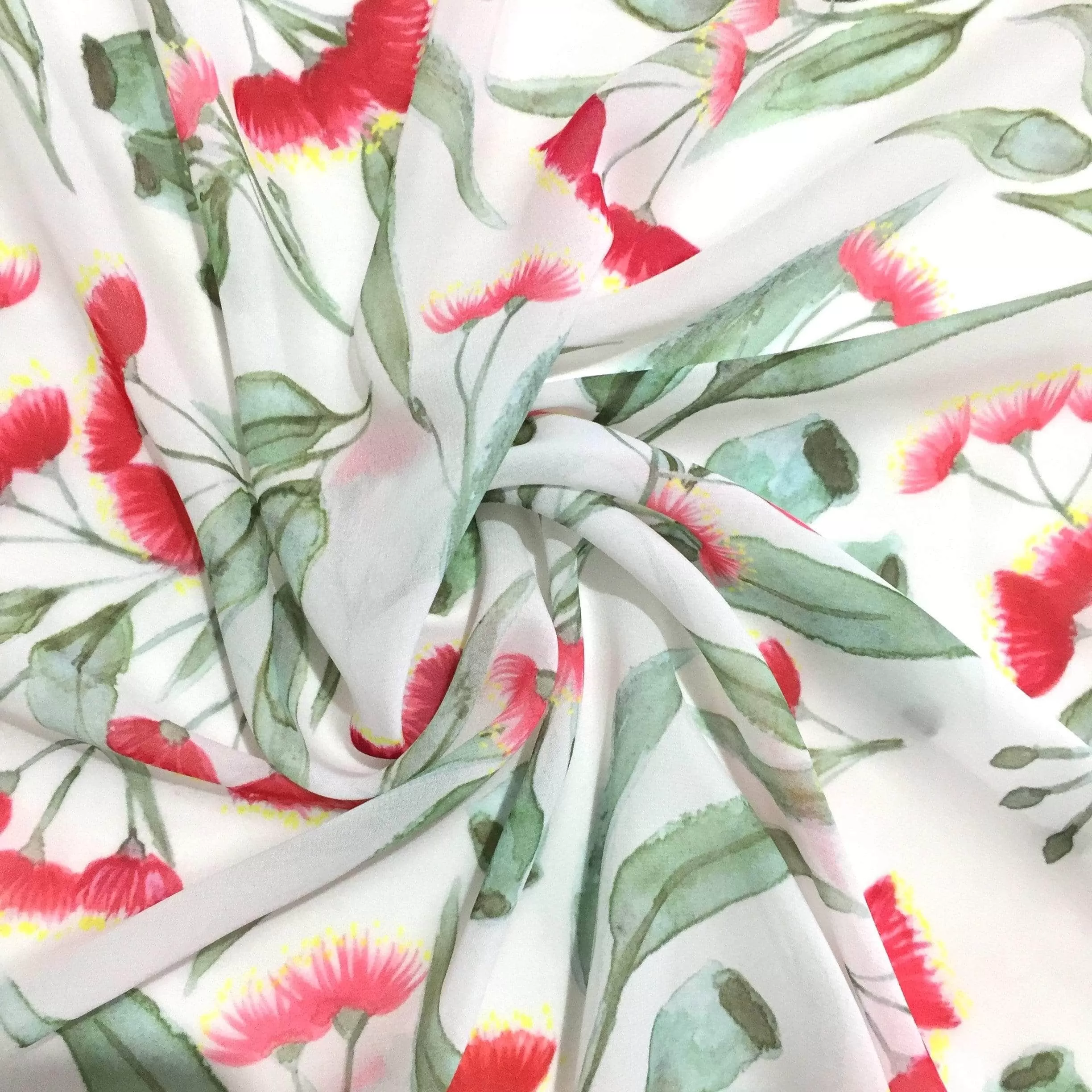 Gum Blossoms Scarf White