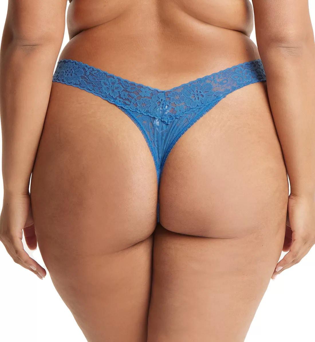 Hanky Panky Daily Lace Original Rise Thong PLUS (771101XP) - Storm Cloud Blue