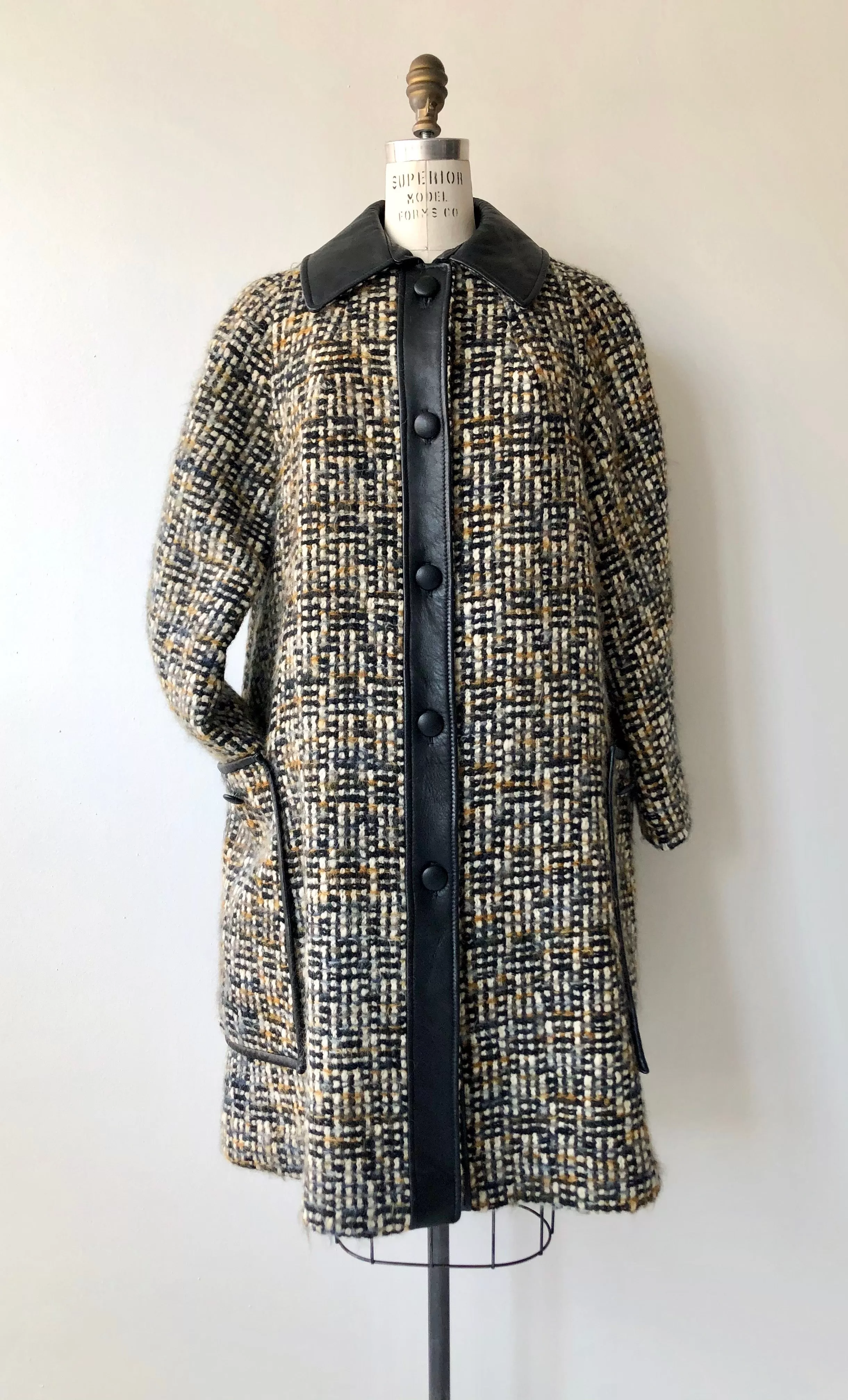 Himelhock Tweed & Leather Coat