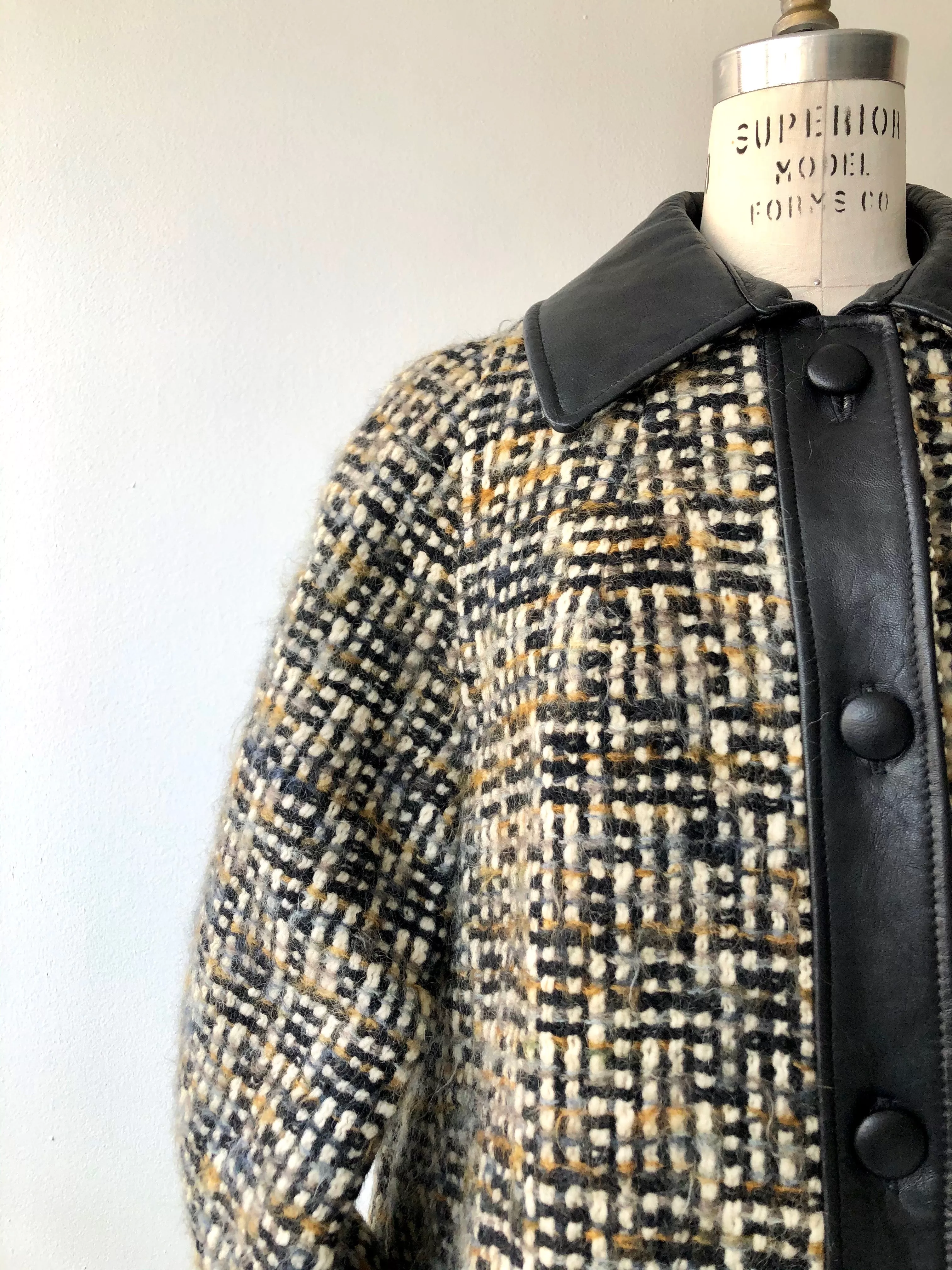 Himelhock Tweed & Leather Coat