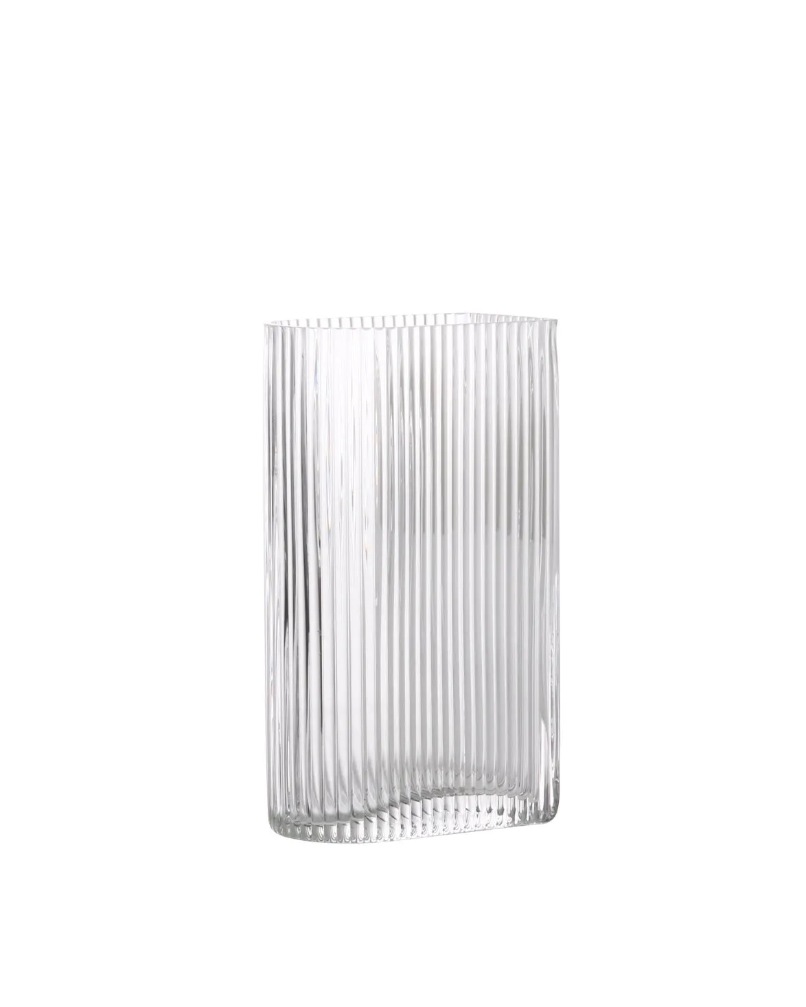 HK Living Ribbed Vase Small Clear