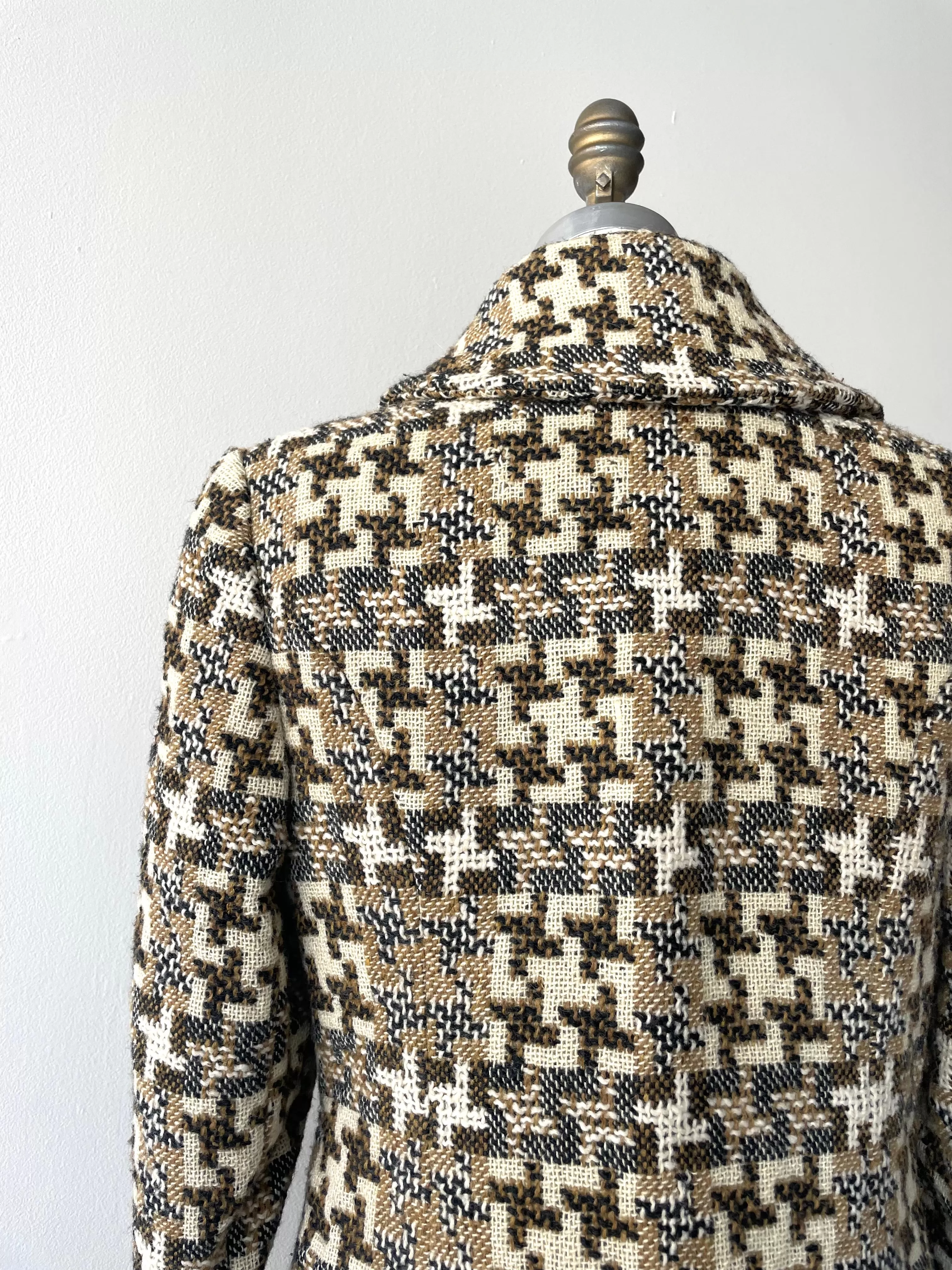 Houndstooth Tweed Coat | 1960s