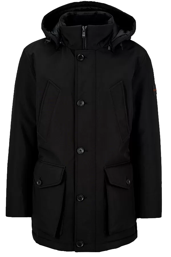 Hugo Boss Oasiass Parka Jacket Black