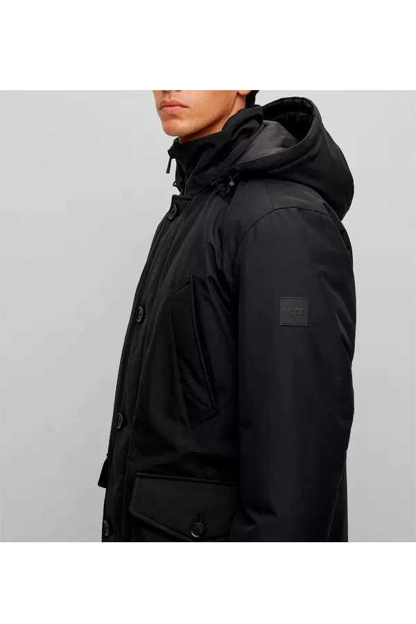 Hugo Boss Oasiass Parka Jacket Black