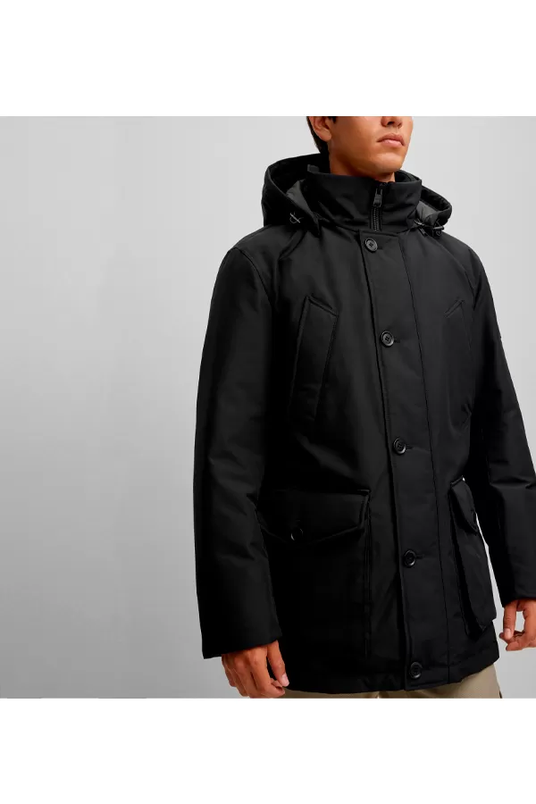 Hugo Boss Oasiass Parka Jacket Black