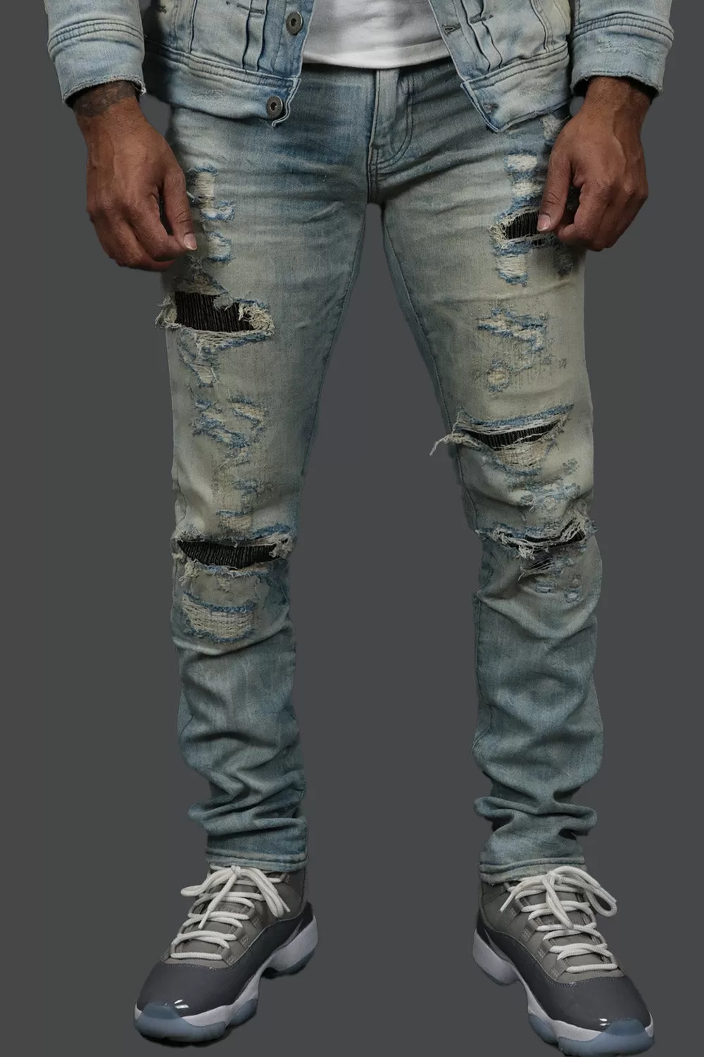 Iced Lager Distressed Denim Pants | Jordan Craig