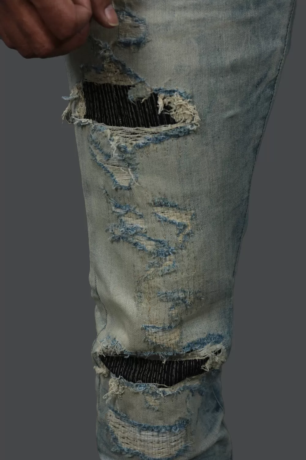 Iced Lager Distressed Denim Pants | Jordan Craig