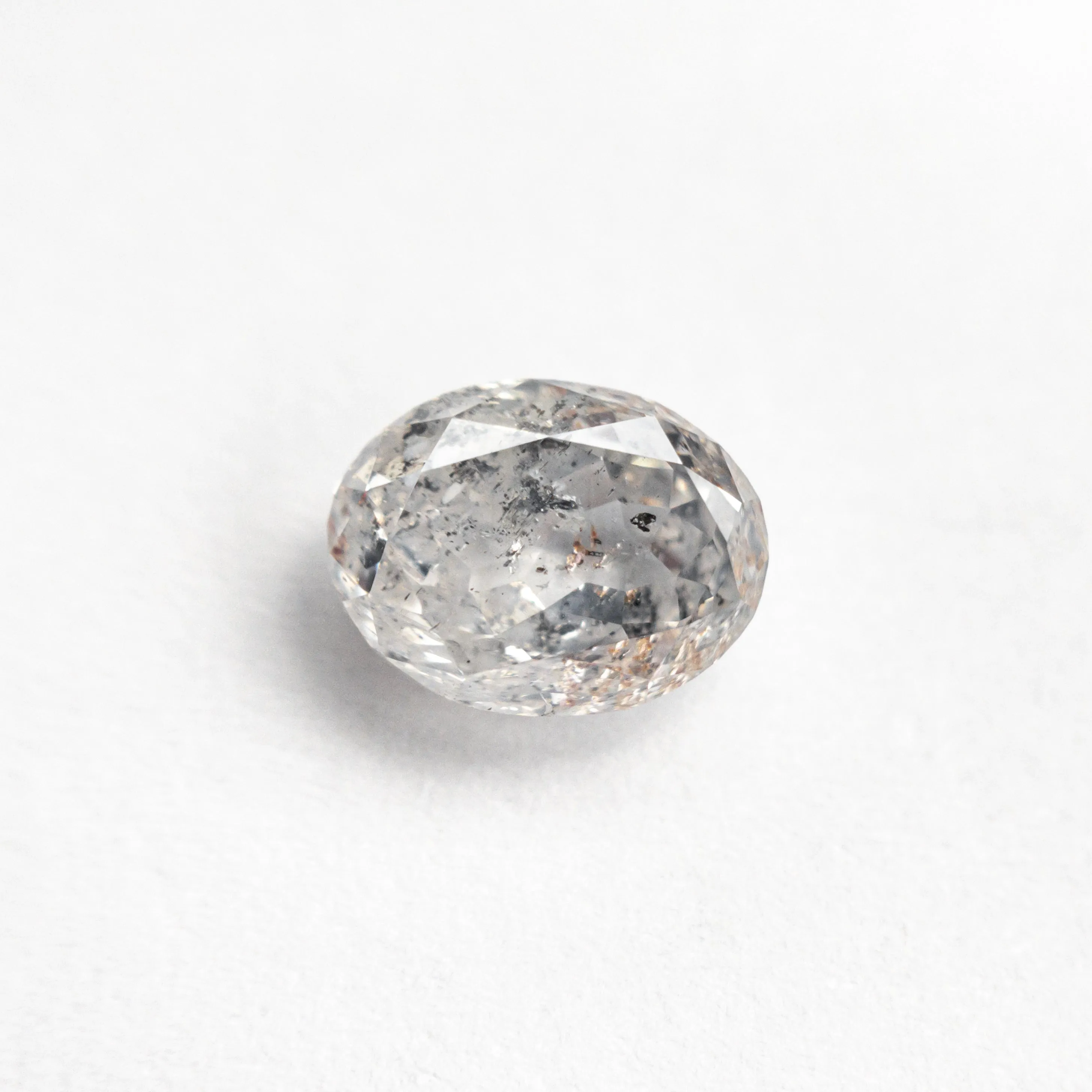 Icy Salt and Pepper Double Cut Diamond - 1.37ct Oval