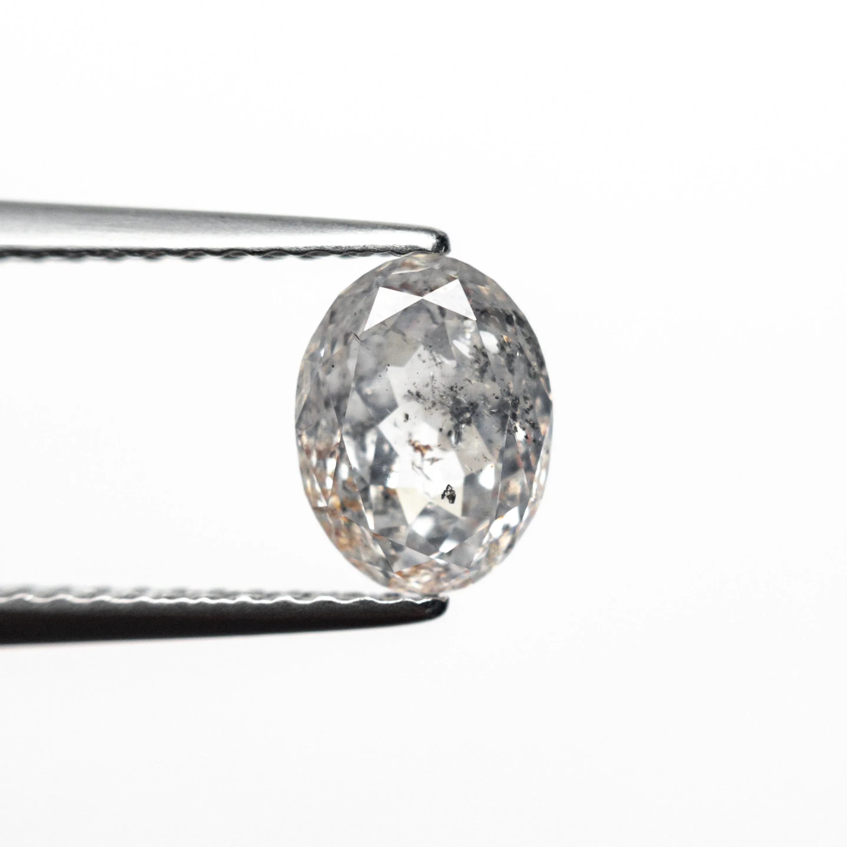 Icy Salt and Pepper Double Cut Diamond - 1.37ct Oval