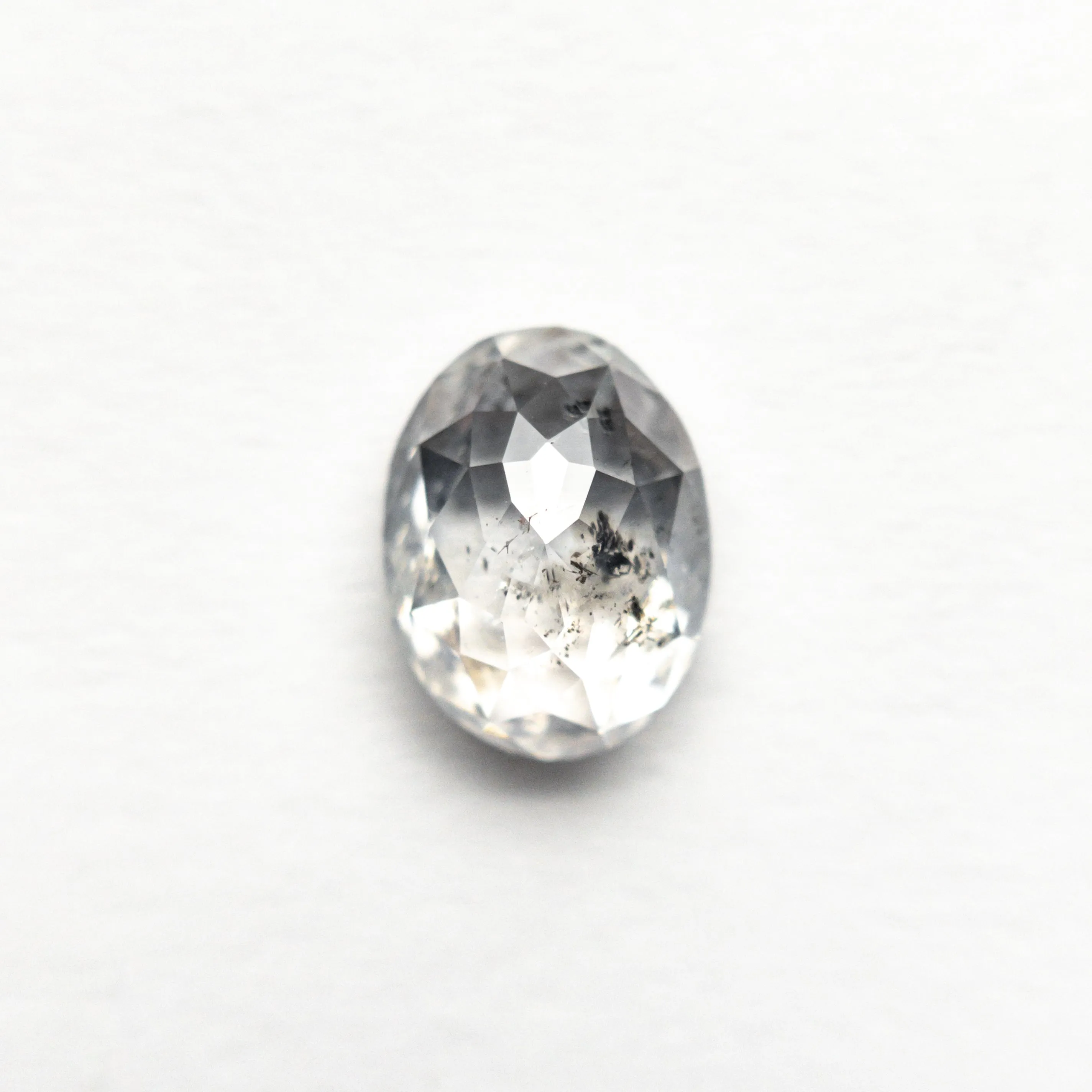 Icy Salt and Pepper Double Cut Diamond - 1.37ct Oval