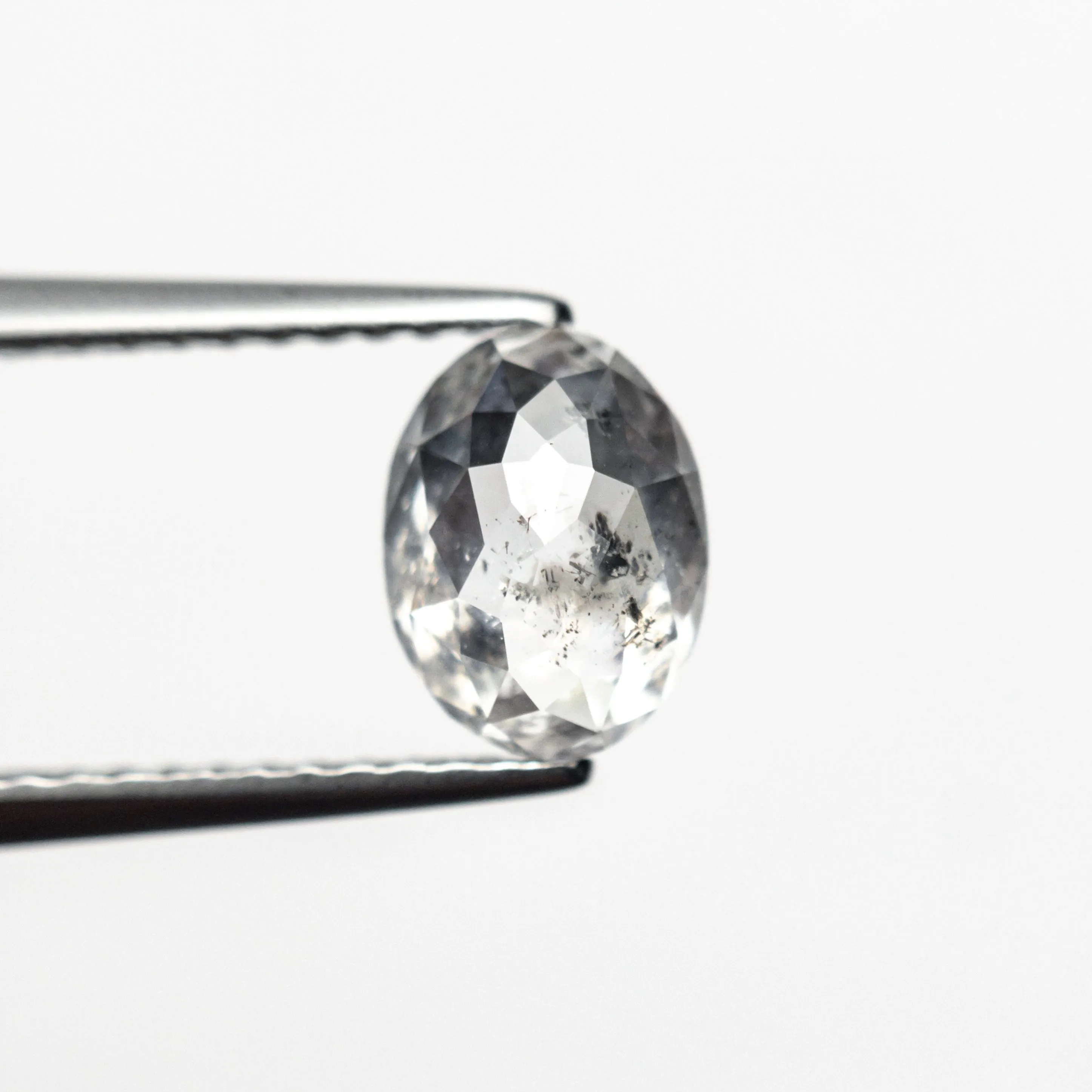 Icy Salt and Pepper Double Cut Diamond - 1.37ct Oval