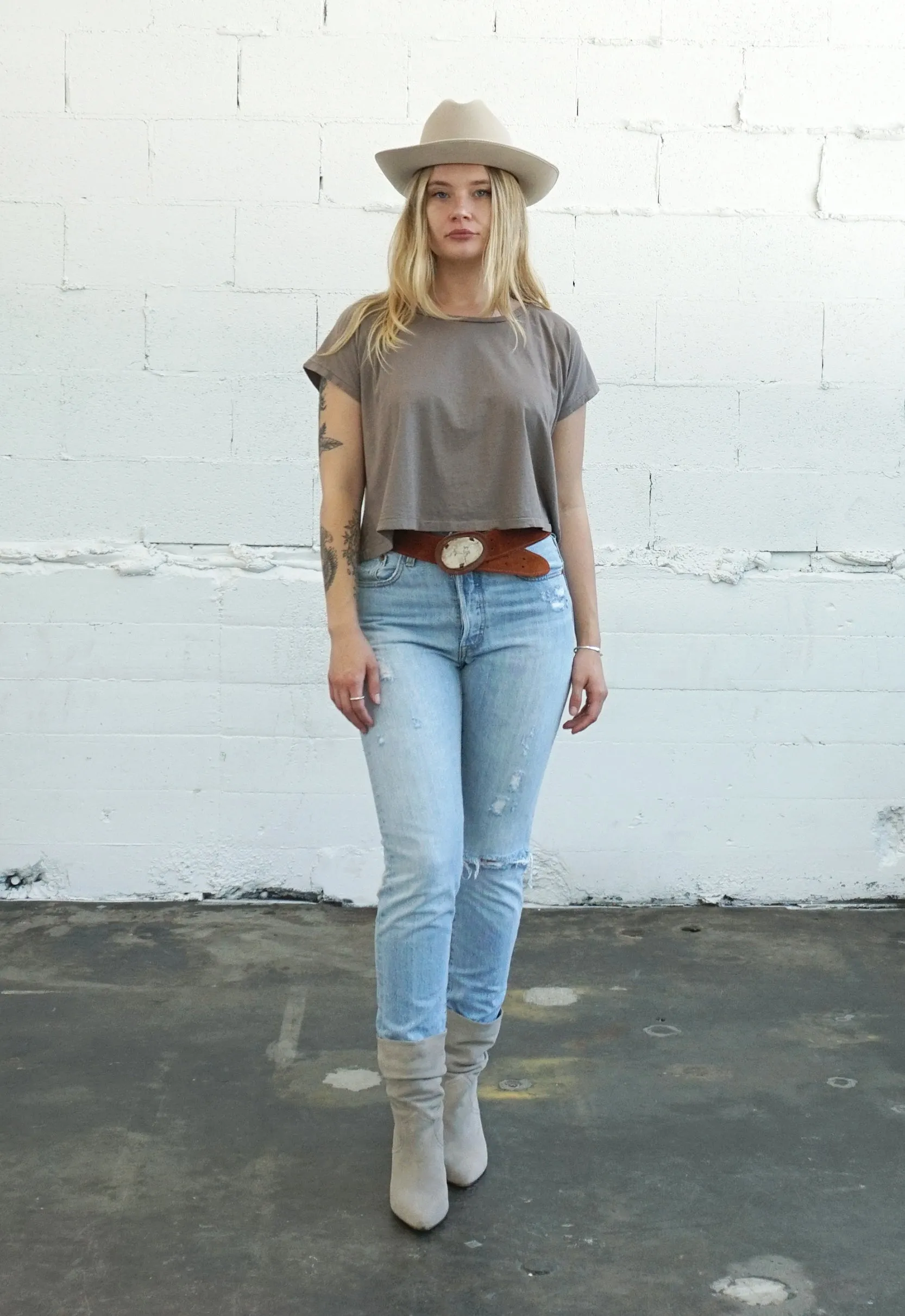 Idylwild Crop Top - Suede