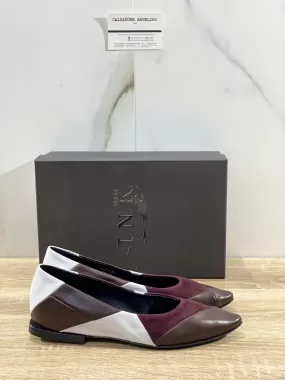 I.N.K shoes Ballerina donna in pelle nera Vino luxury sacchetto shoes