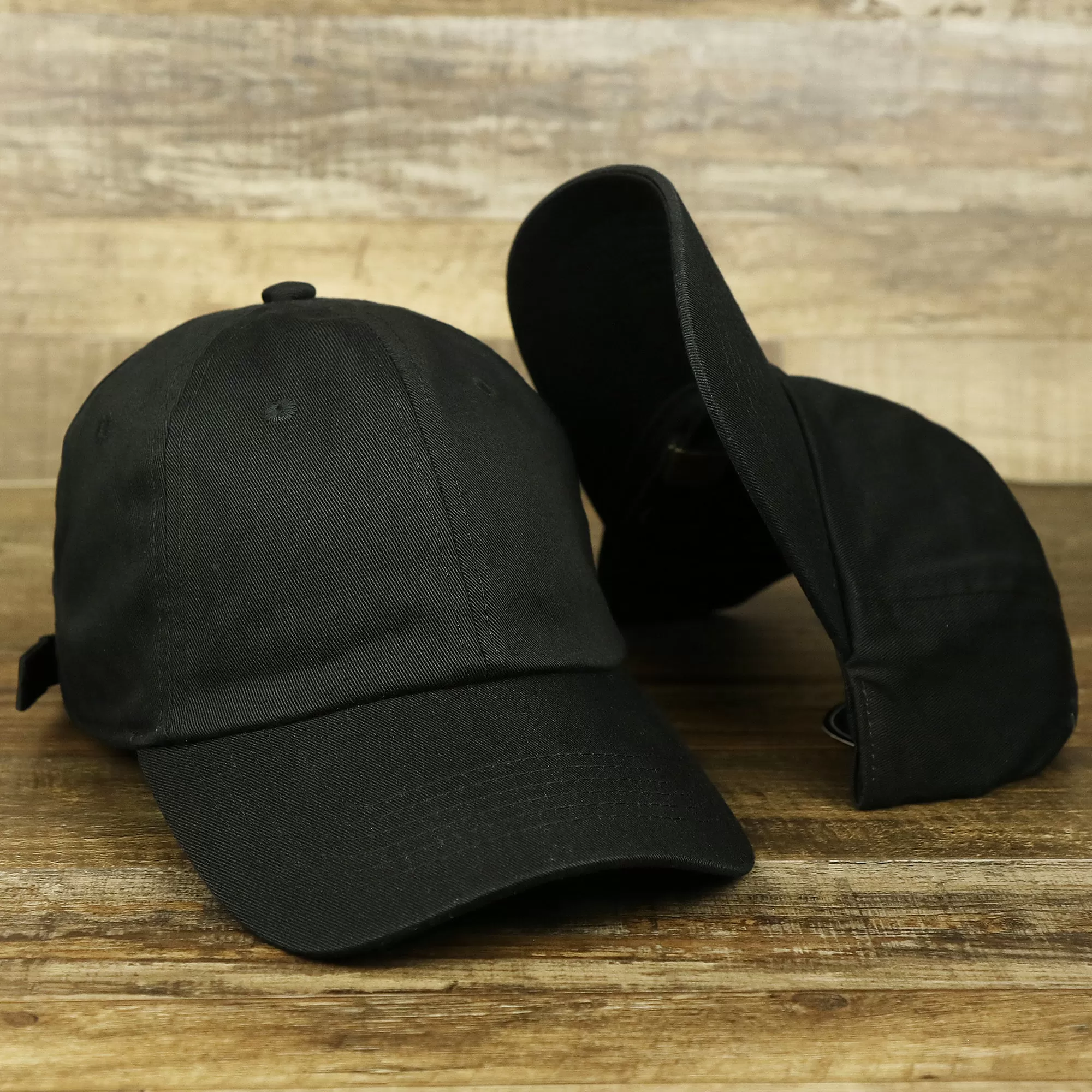 Jet Black Blank Baseball Hat | Black Dad Hat