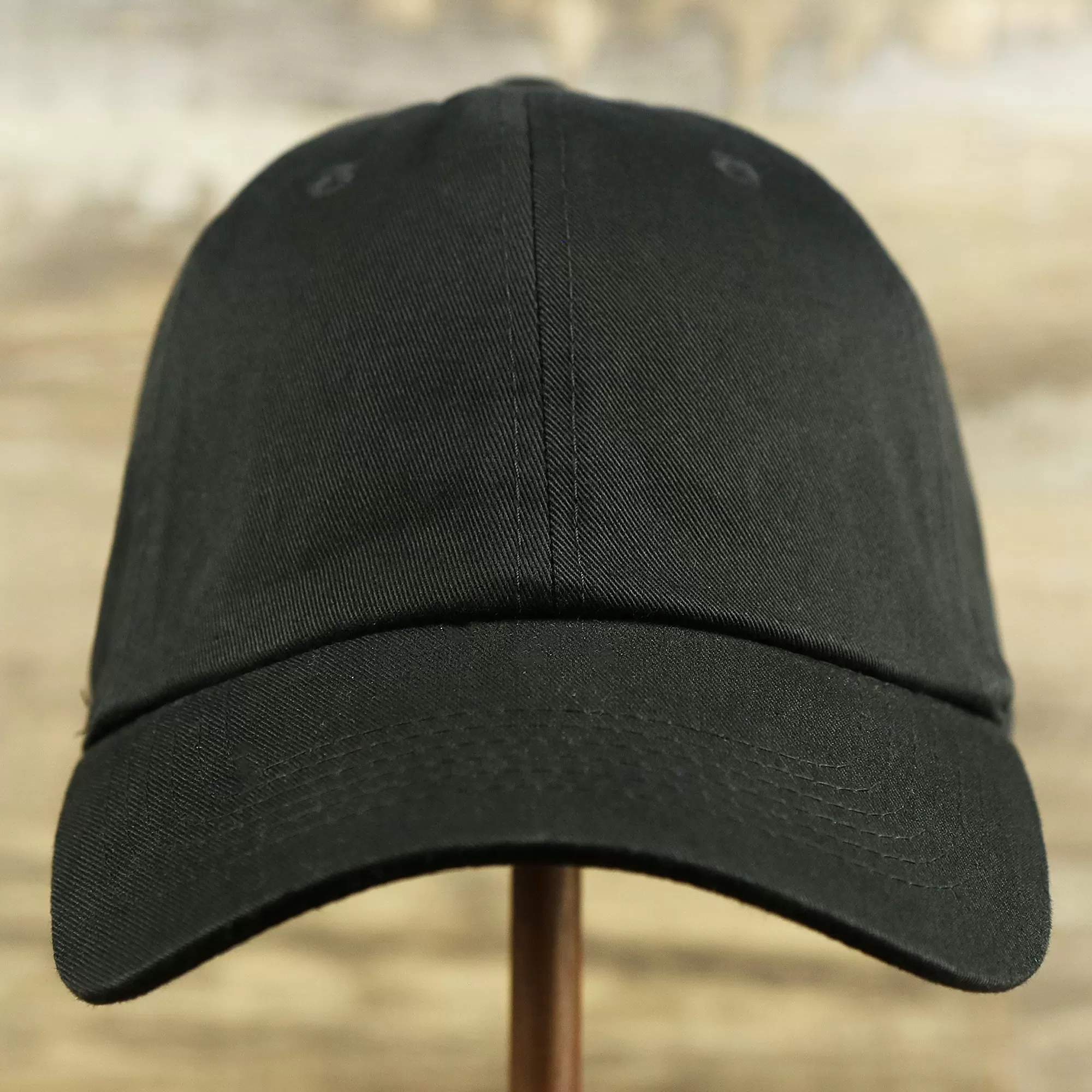 Jet Black Blank Baseball Hat | Black Dad Hat