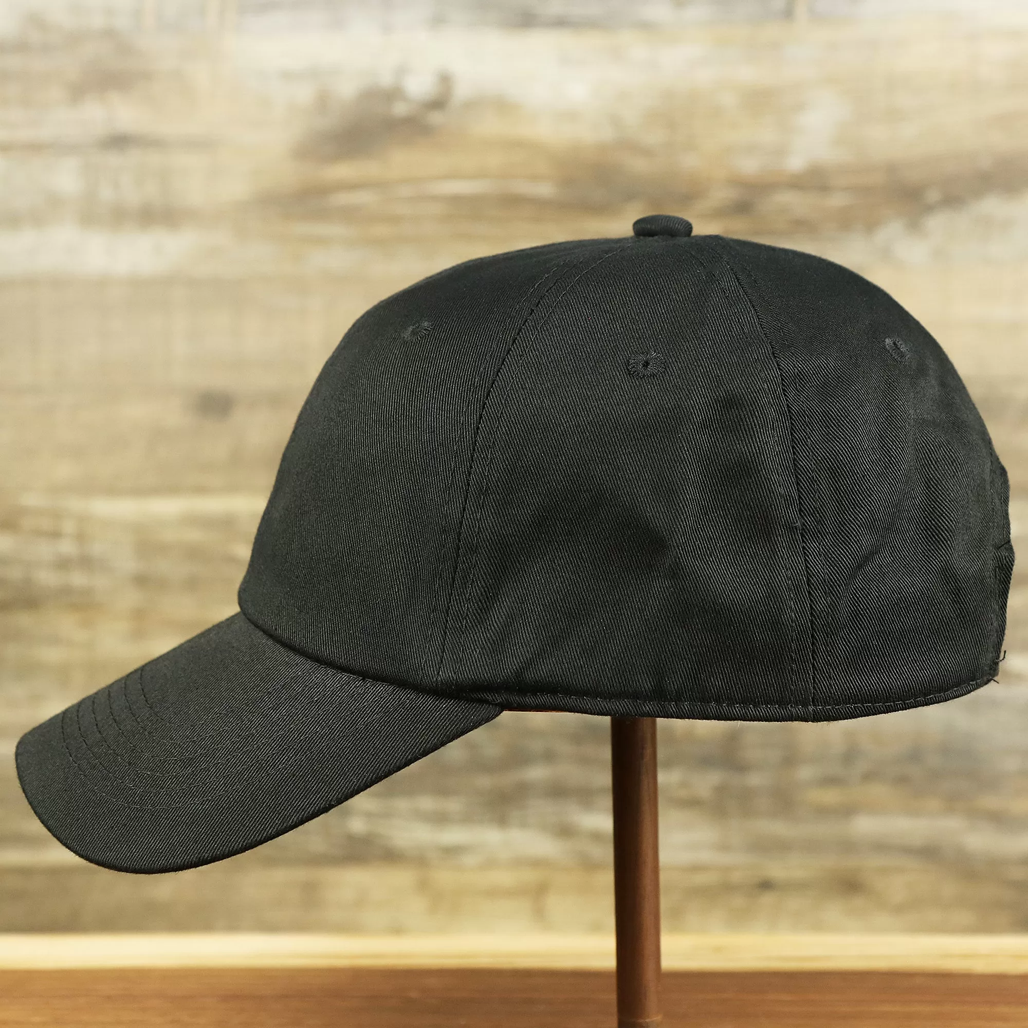 Jet Black Blank Baseball Hat | Black Dad Hat