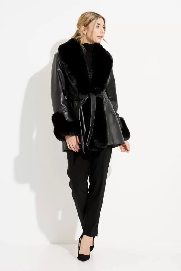 Joseph Ribkoff Leatherette Coat - 233927