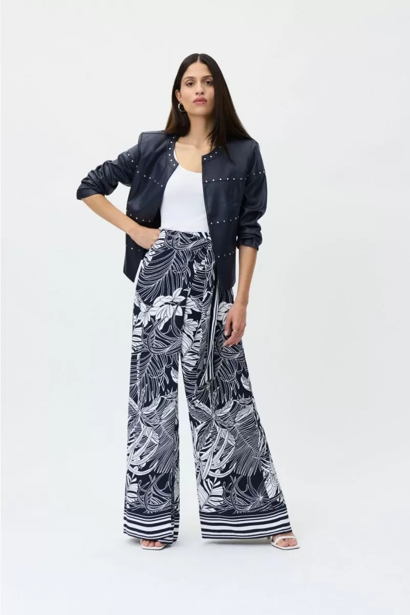 Joseph Ribkoff Printed Wide Leg Pants - 232047