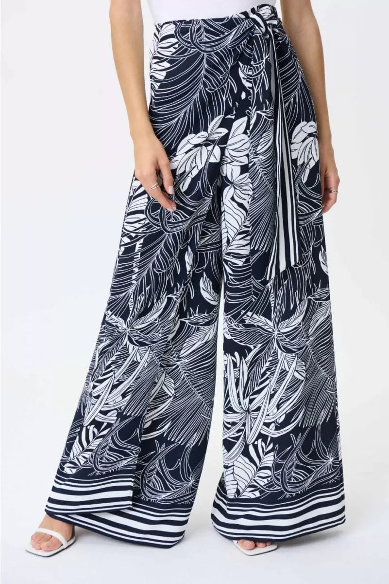 Joseph Ribkoff Printed Wide Leg Pants - 232047