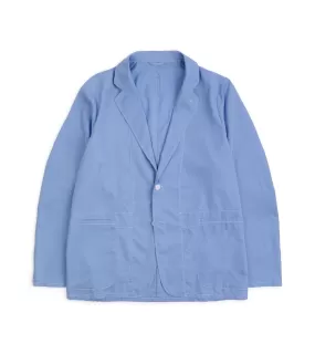 Kaptain Sunshine Cotton Silk Easy Jacket: Blue