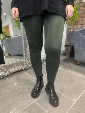 Khaki Fleece Lined Leggings