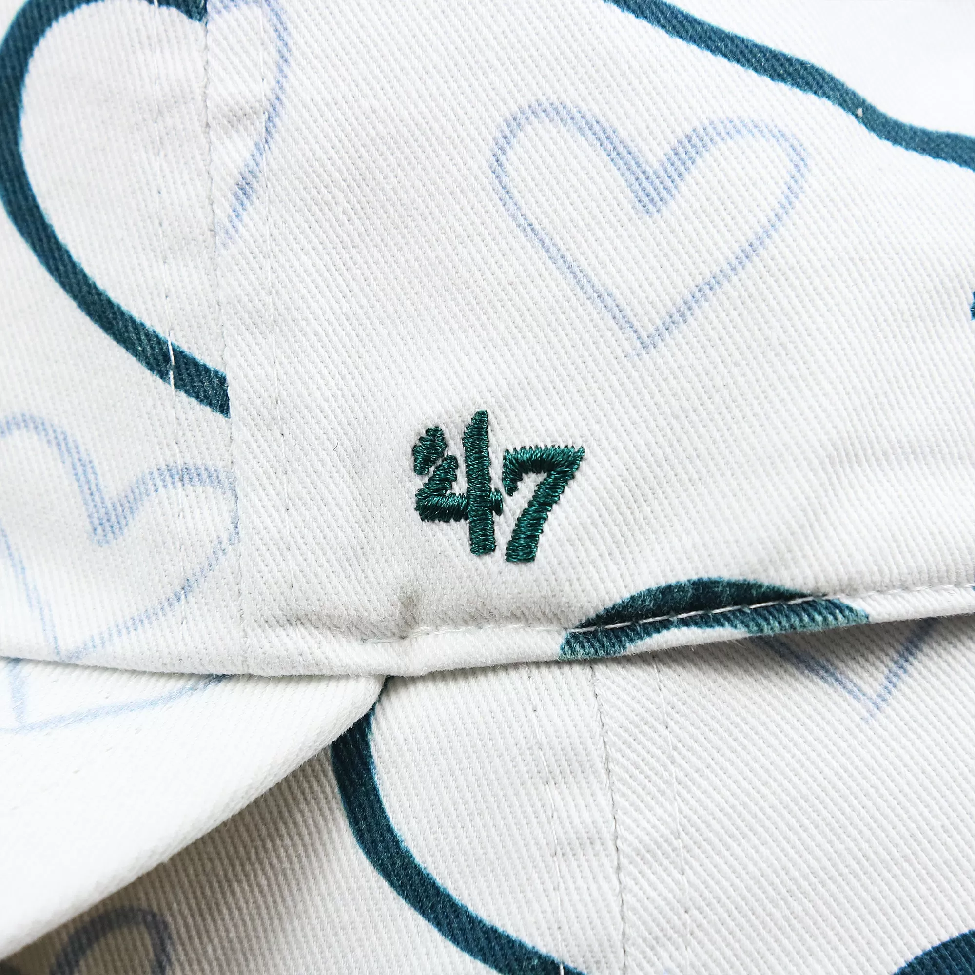 Kids Philadelphia Eagles Hearts All Over Print Dad Hat | White Kid’s Dad Hat