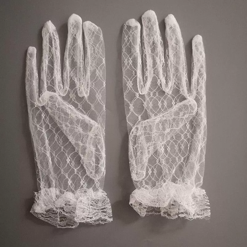 Lace Gloves Hollow Out Gothic Short Sexy Gloves